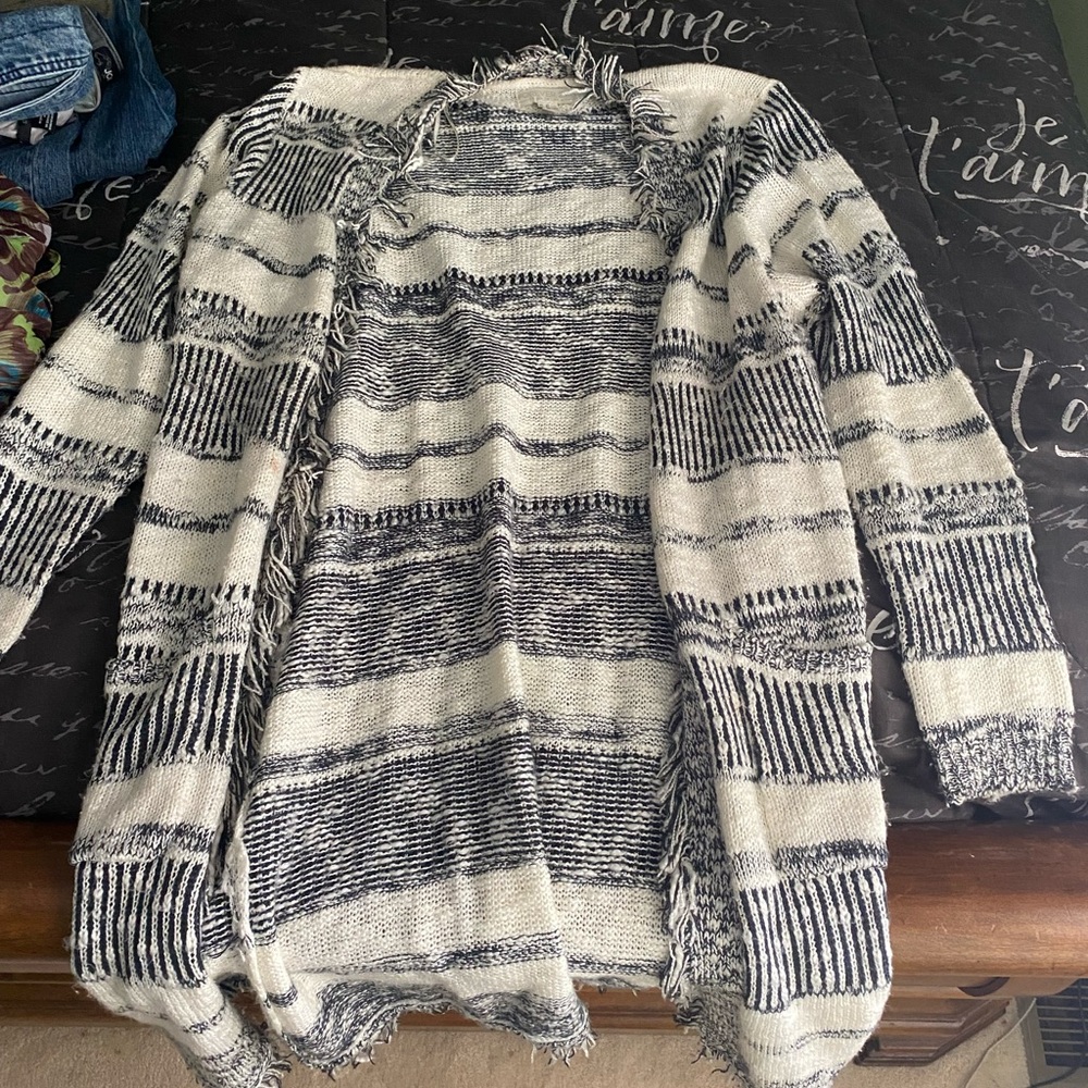 striped cardigan